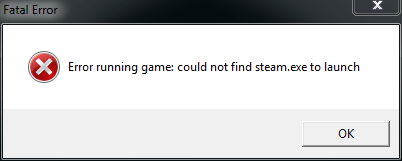 Cs 1.6 . error running game could not find steam.exe to launch cape canaveral